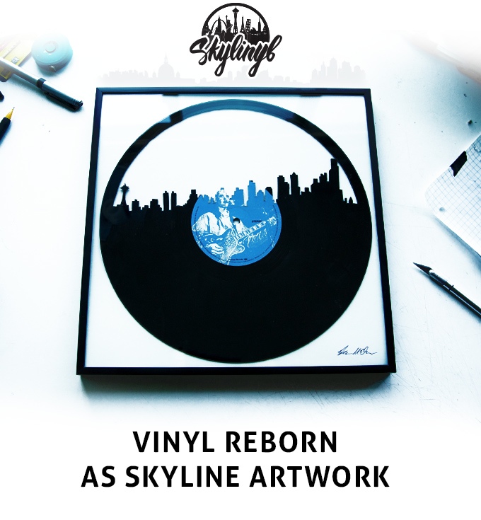 Music Merch: Skylinyl – Vinyl Reborn as City Skyline Artwork